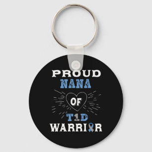 T1d Proud Nana Diabetes Awareness Type 1 Insulin P Keychain