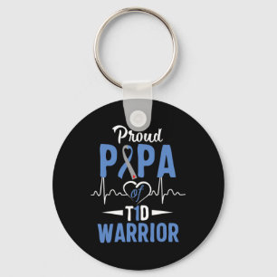 T1d Proud Papa Diabetes Awareness Type 1 Insulin P Keychain