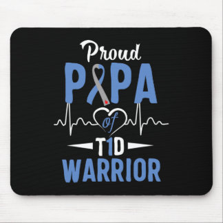 T1D Proud Papa Diabetes Awareness Type 1 Insulin P Mouse Pad