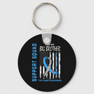 T1d Shirt Type 1 Diabetes Shirt Big Brother Suppor Keychain