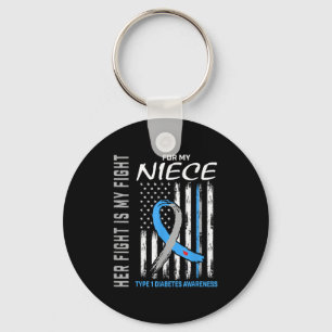 T1d Shirt Type 1 Diabetes Shirt Niece Type One Dia Keychain