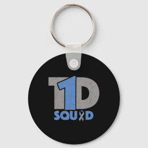 T1D Squad Diabetes Awareness - Type One Diabetic R Keychain