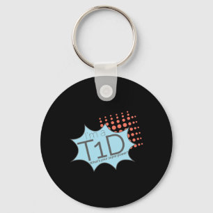 T1d Superhero Type One Diabetes Awareness Keychain