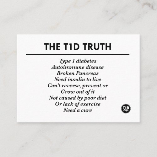 T1d Truth 35 x 25 Referral Card