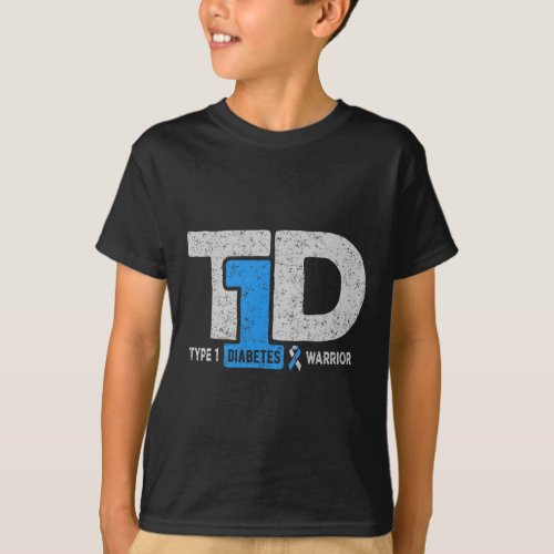 T1D Type 1 Diabetes Warrior Awareness Diabetic Rib T_Shirt