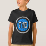 T1d Type 1 Superhero Emblem Diabetes Awareness  T-Shirt