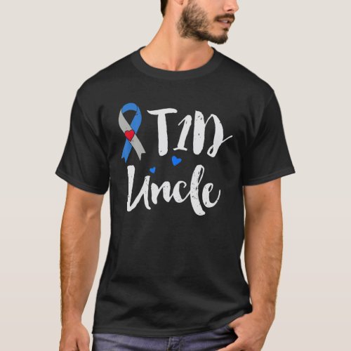 T1D Uncle Type 1 Diabetes Awareness Gifts T_Shirt