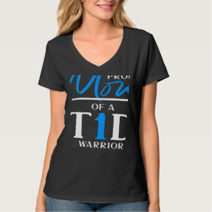 T1D Warrior Diabetes Awareness Month Mom Diabetes  T-Shirt