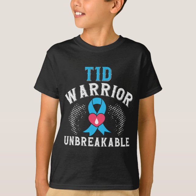 T1D Warrior Unbreakable Diabetes Awareness Month B T-Shirt (Front)