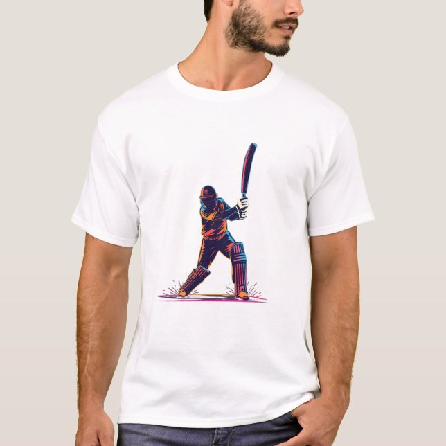 T20 Cricket Night Match Power Shot Tee (Front)