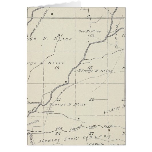 T20S R25E Tulare County Section Map Cards (Front)