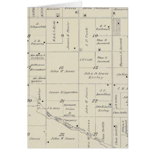 T20S R26E Tulare County Section Map Cards (Front)