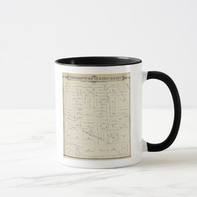 T20S R26E Tulare County Section Map Mug (Right)