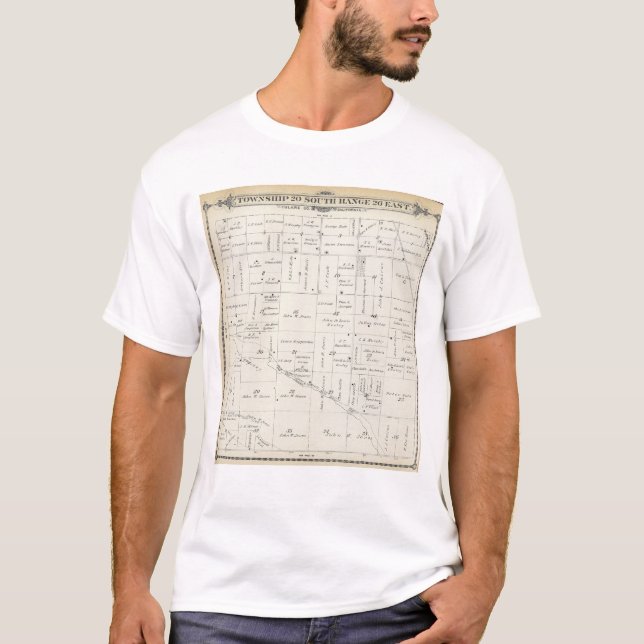 T20S R26E Tulare County Section Map T-Shirt (Front)
