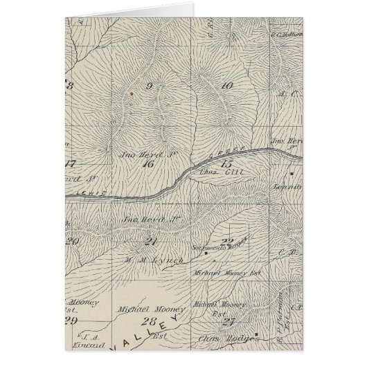T20S R28E Tulare County Section Map Cards (Front)