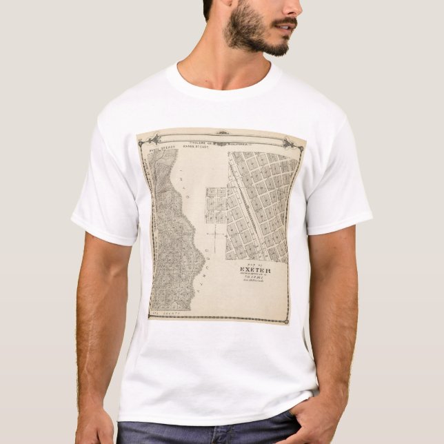 T2124S R3637E Tulare County Section Map T-Shirt (Front)