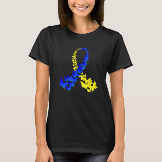 T21 Butterfly World Down Syndrome Day Women Kids T-Shirt