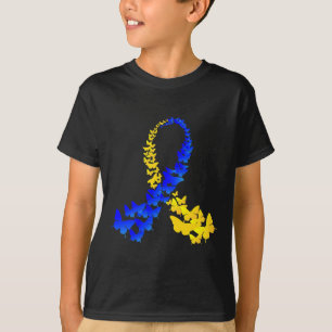 T21 Butterfly World Down Syndrome Day Women Kids T-Shirt
