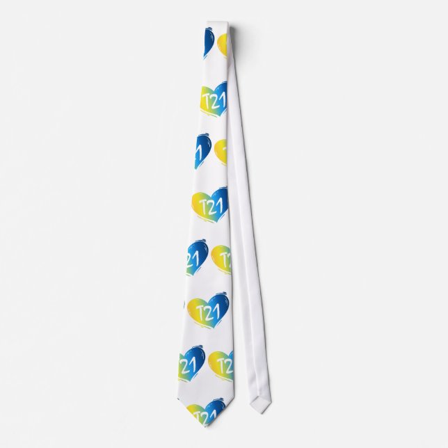 T21 Down Syndrome Awareness Neck Tie (Front)