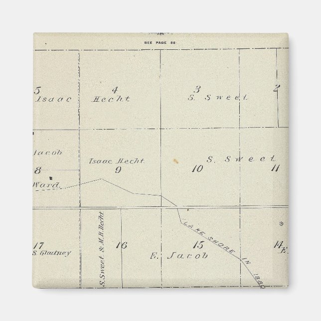 T21S R22E Tulare County Section Map Magnet (Front)