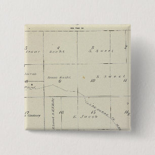 T21S R22E Tulare County Section Map Pinback Button