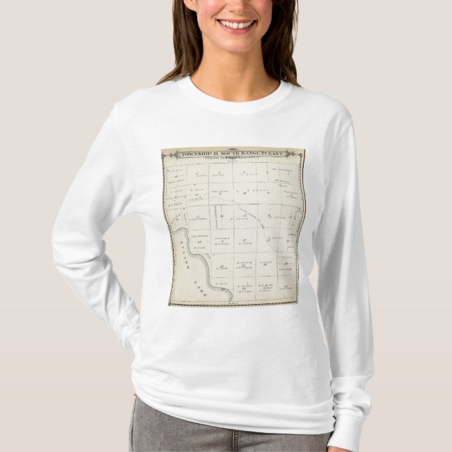 T21S R22E Tulare County Section Map T-Shirt (Front)