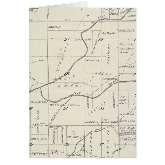 T21S R24E Tulare County Section Map Cards (Front)