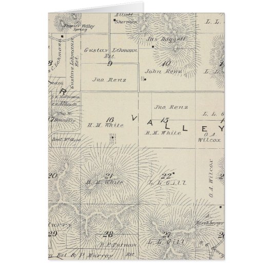 T21S R28E Tulare County Section Map Cards (Front)