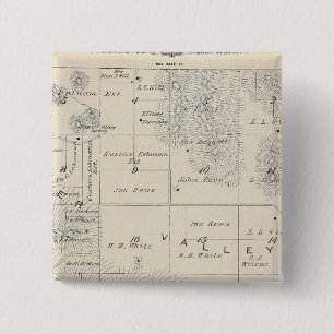 T21S R28E Tulare County Section Map Pinback Button