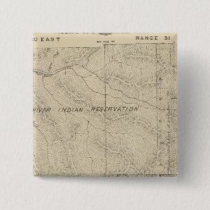 T2223S R3031E Tulare County Section Map Pinback Button