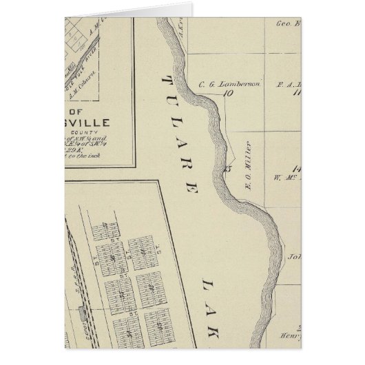 T22S R22E Tulare County Section Map Cards (Front)