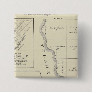 T22S R22E Tulare County Section Map Pinback Button