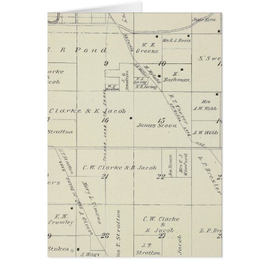 T22S R23E Tulare County Section Map Cards (Front)