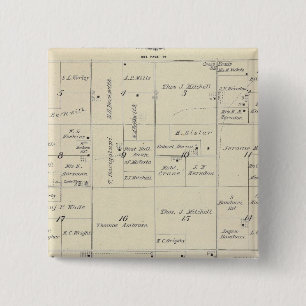 T22S R24E Tulare County Section Map Pinback Button