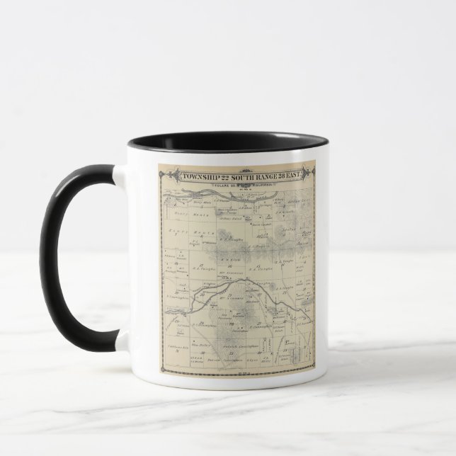 T22S R28E Tulare County Section Map Mug (Left)