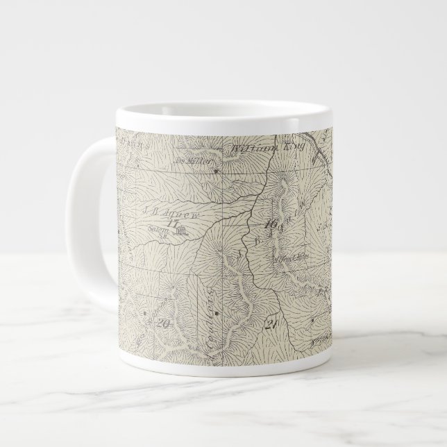 T22S R29E Tulare County Section Map Large Coffee Mug (Front Left)