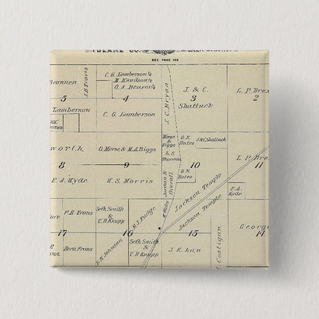 T23S R23E Tulare County Section Map Button (Front)