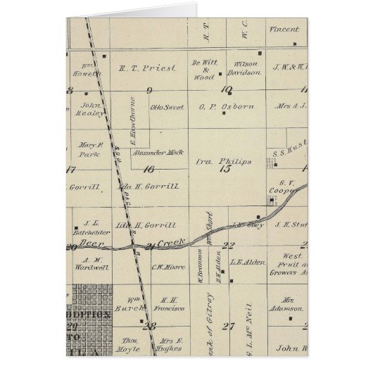 T23S R25E Tulare County Section Map Cards (Front)
