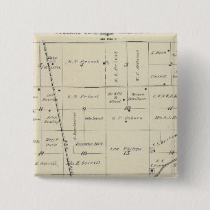 T23S R25E Tulare County Section Map Pinback Button