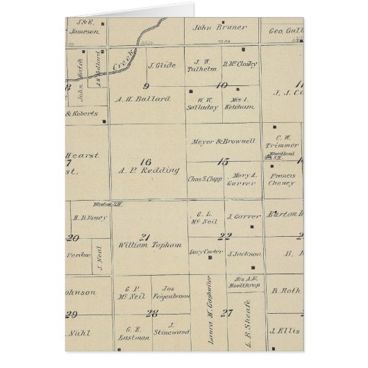 T23S R26E Tulare County Section Map Cards (Front)