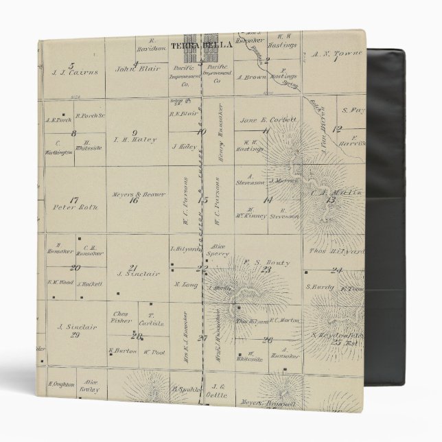 T23S R27E Tulare County Section Map 3 Ring Binder (Front/Inside)