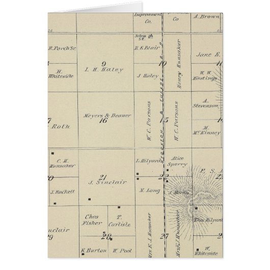 T23S R27E Tulare County Section Map Cards (Front)