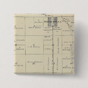 T23S R27E Tulare County Section Map Pinback Button