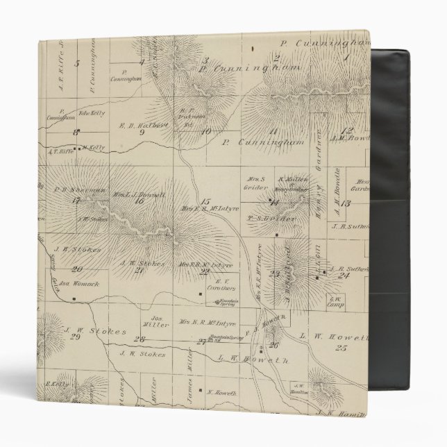 T23S R28E Tulare County Section Map 3 Ring Binder (Front/Inside)