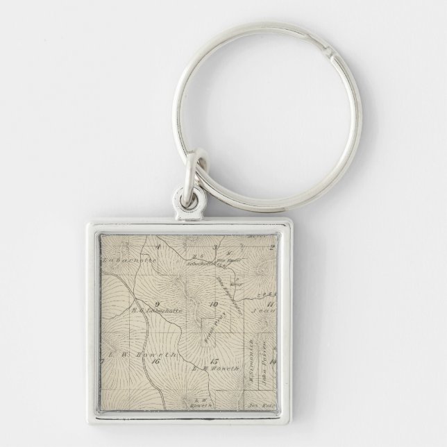 T23S R29E Tulare County Section Map Keychain (Front)