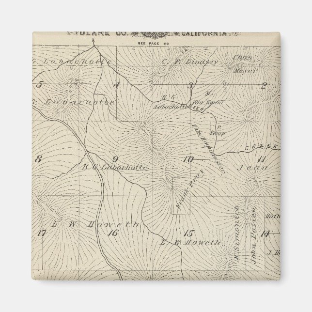 T23S R29E Tulare County Section Map Magnet (Front)