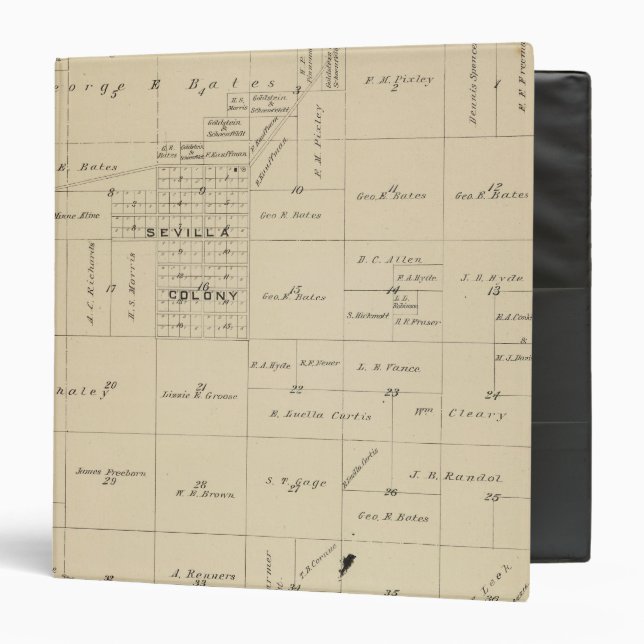 T24S R23E Tulare County Section Map Binder (Front/Inside)