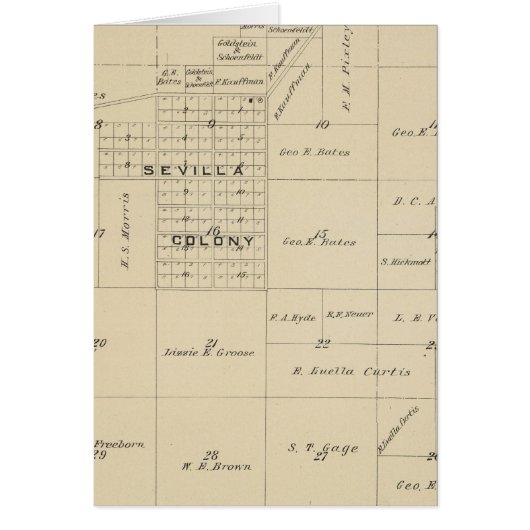 T24S R23E Tulare County Section Map Cards (Front)