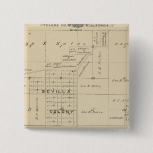 T24S R23E Tulare County Section Map Pinback Button