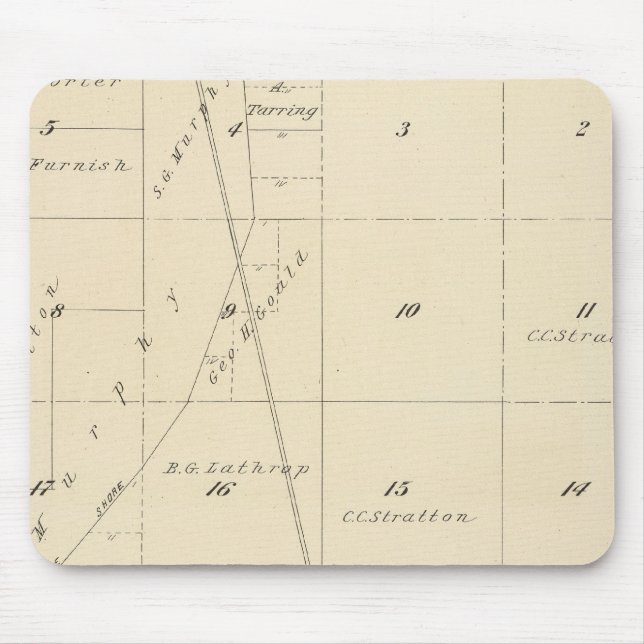 T24S R24E Tulare County Section Map Mouse Pad (Front)